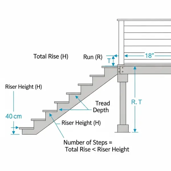 Illustration of stair building formulas