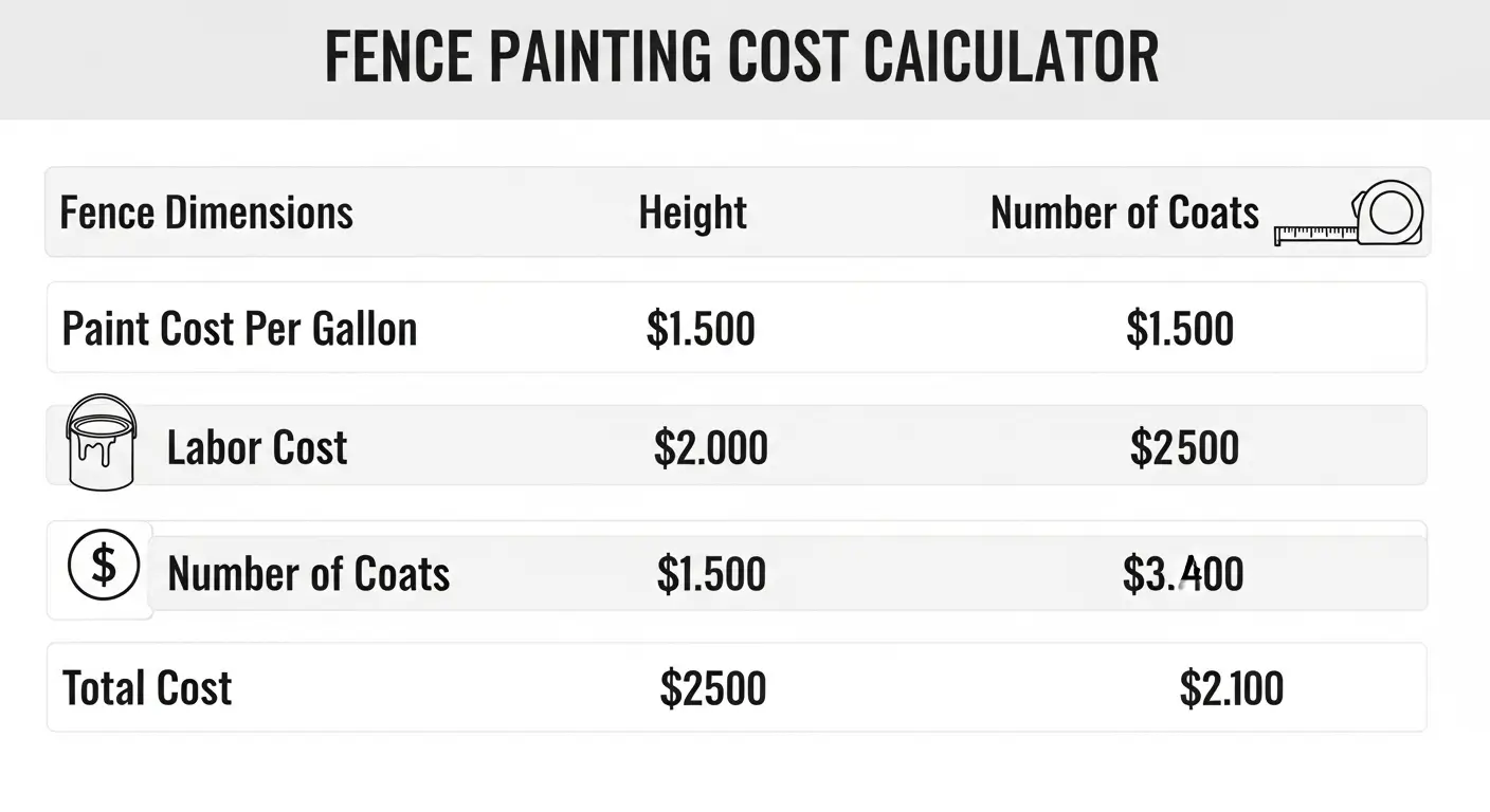 Fence painting cost formula diagram