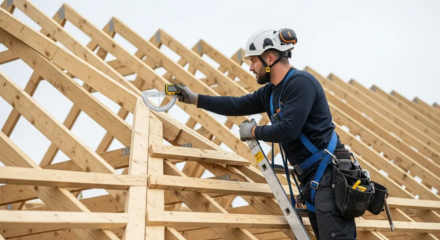 Framing a roof with rafters