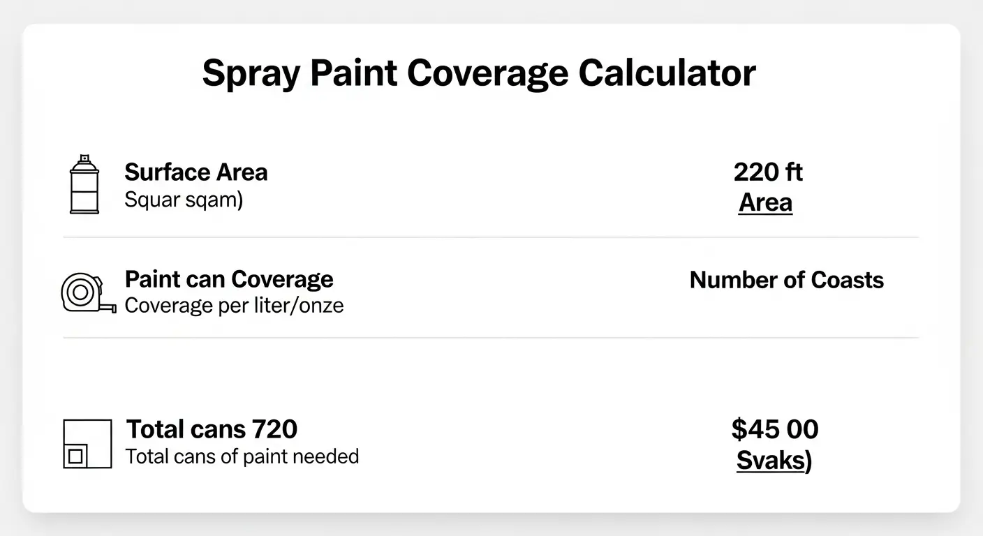Spray paint can coverage diagram