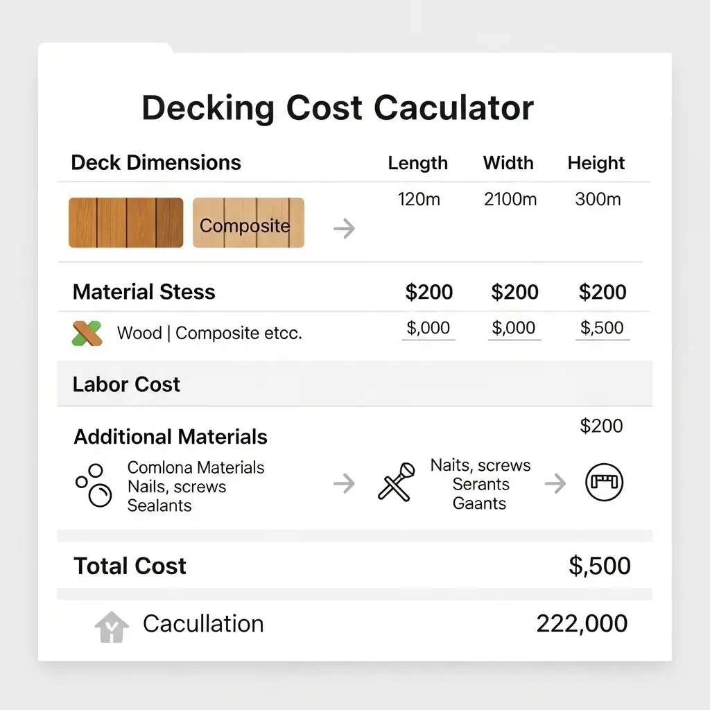 Decking cost breakdown formula