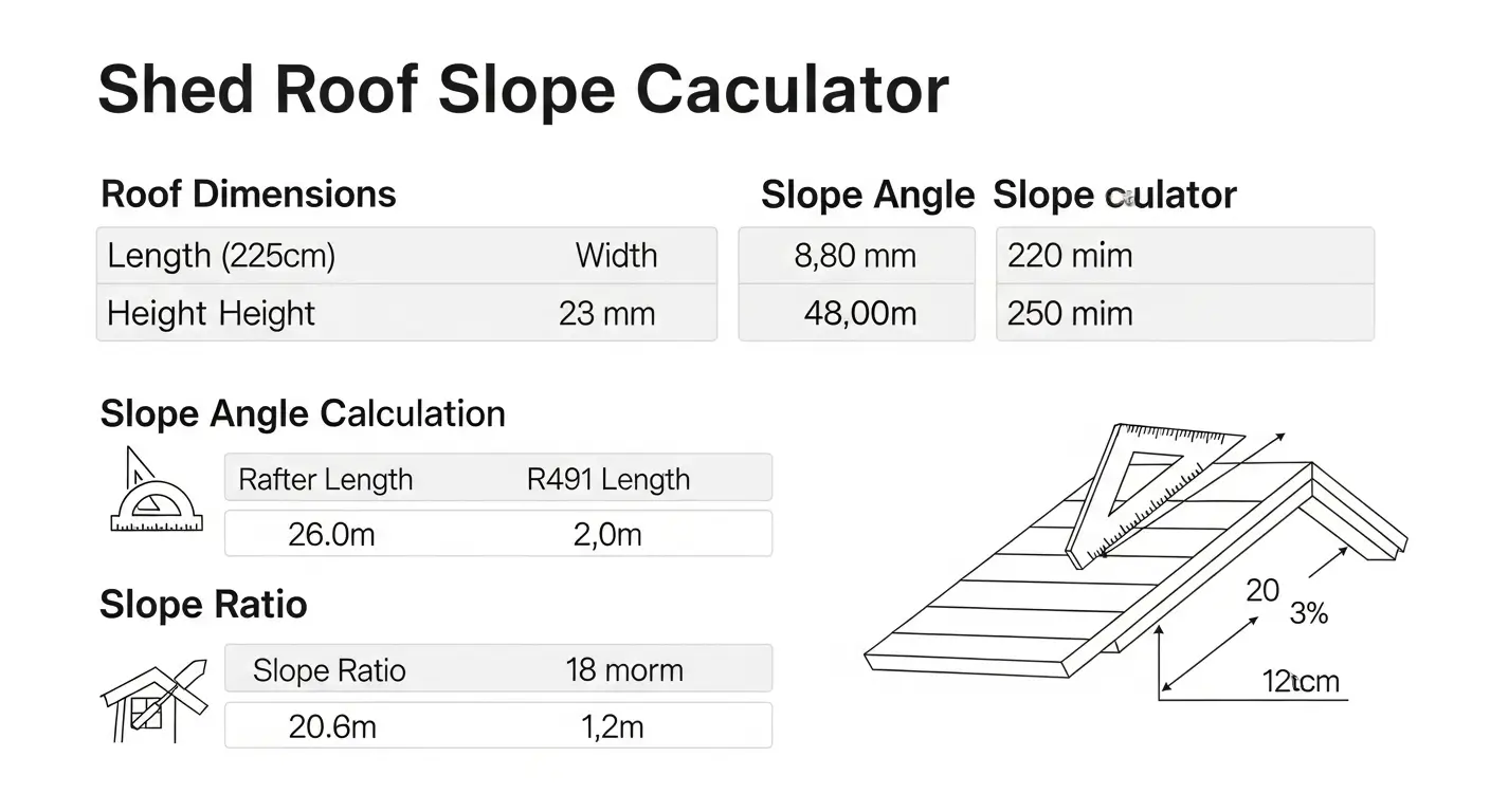 Shed roof slope calculation formula