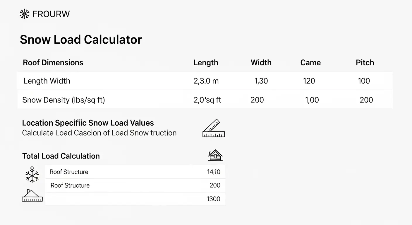 Snow load calculation formula