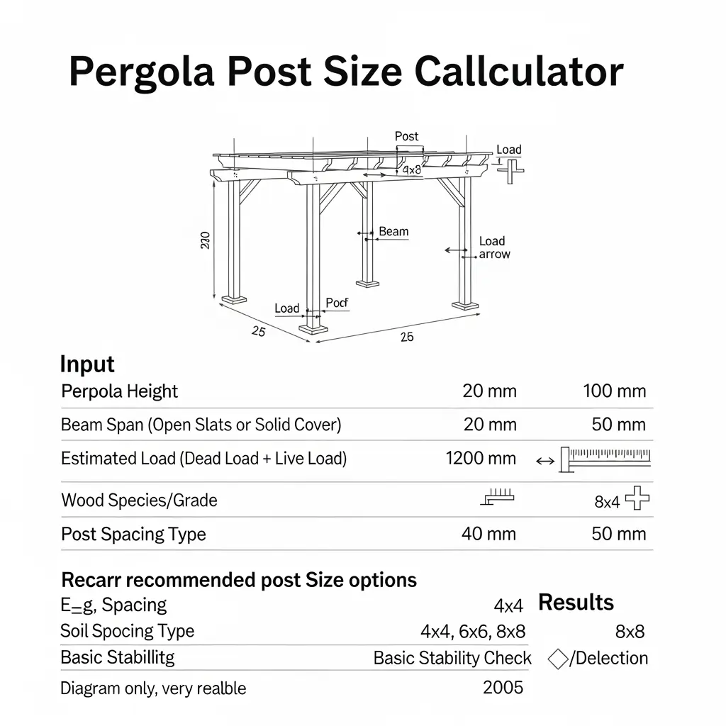 Pergola post load distribution diagram
