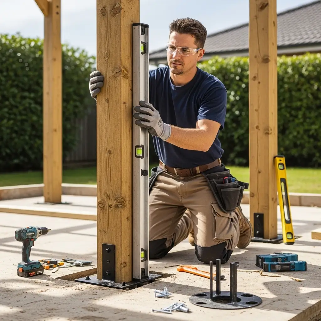 Sturdy 6x6 pergola posts installation