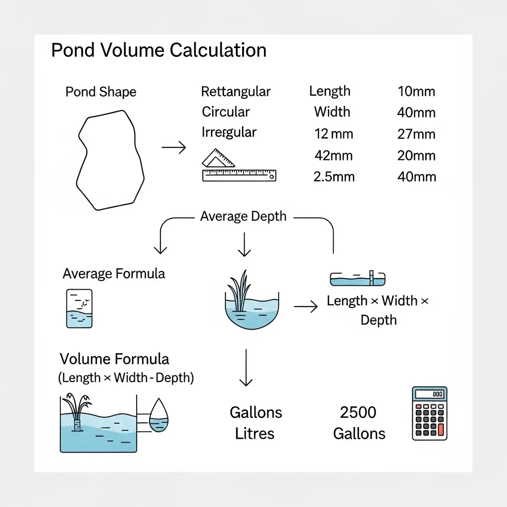 Pond volume calculation formulas