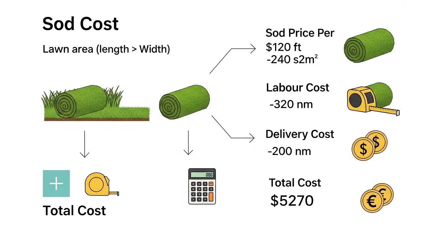 Sod cost calculation diagram