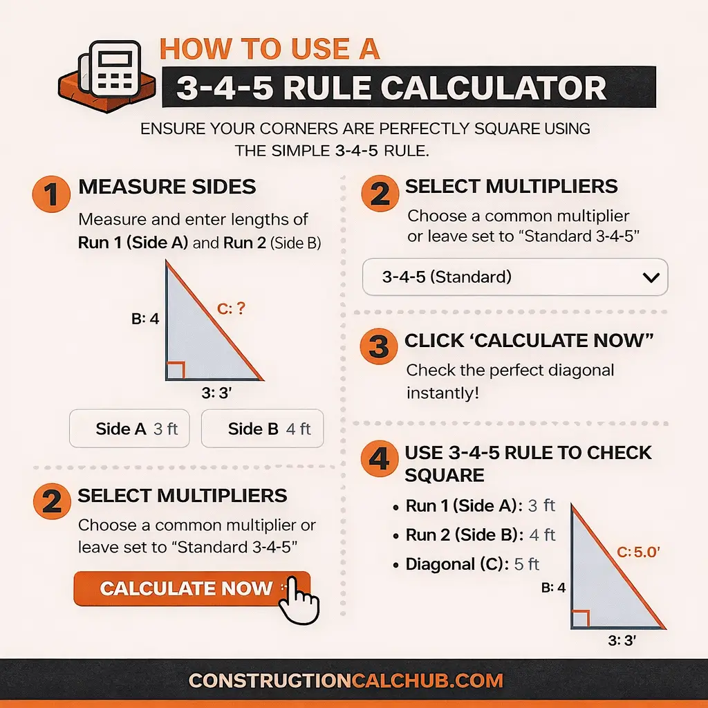 Step by step guide on using the 3-4-5 rule calculator