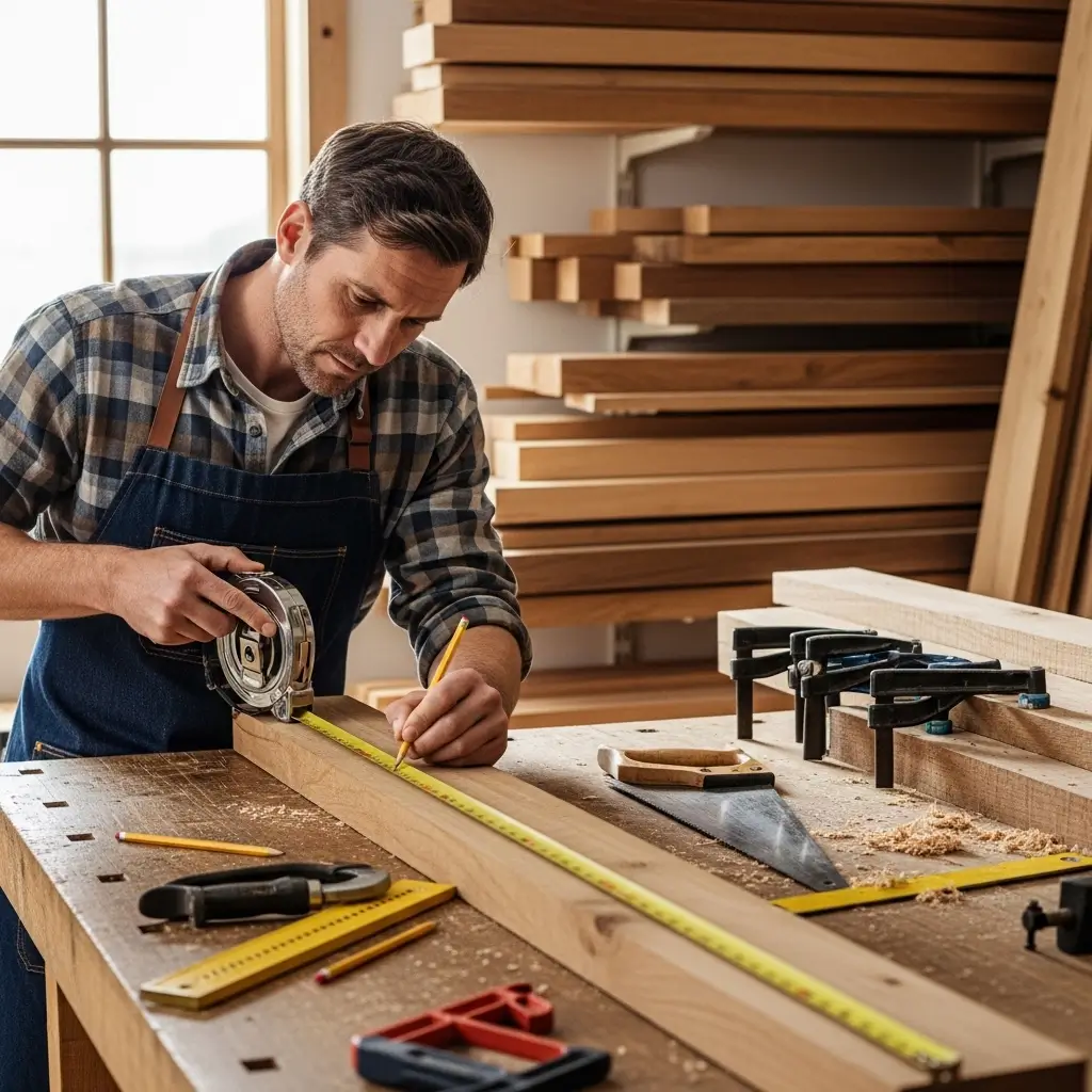 Stack of rough sawn hardwood lumber ready to be milled