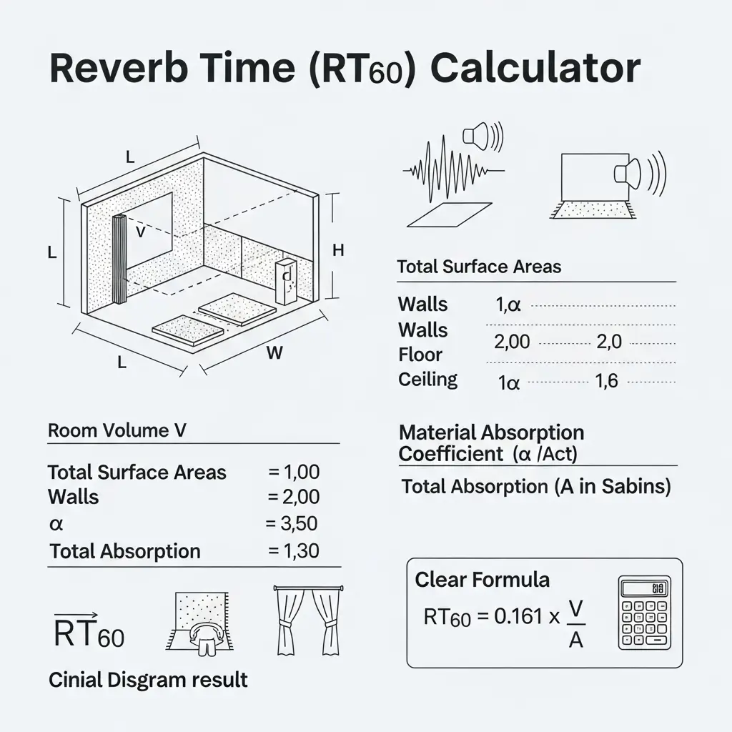 Sabine's Formula for Reverb Time Calculation