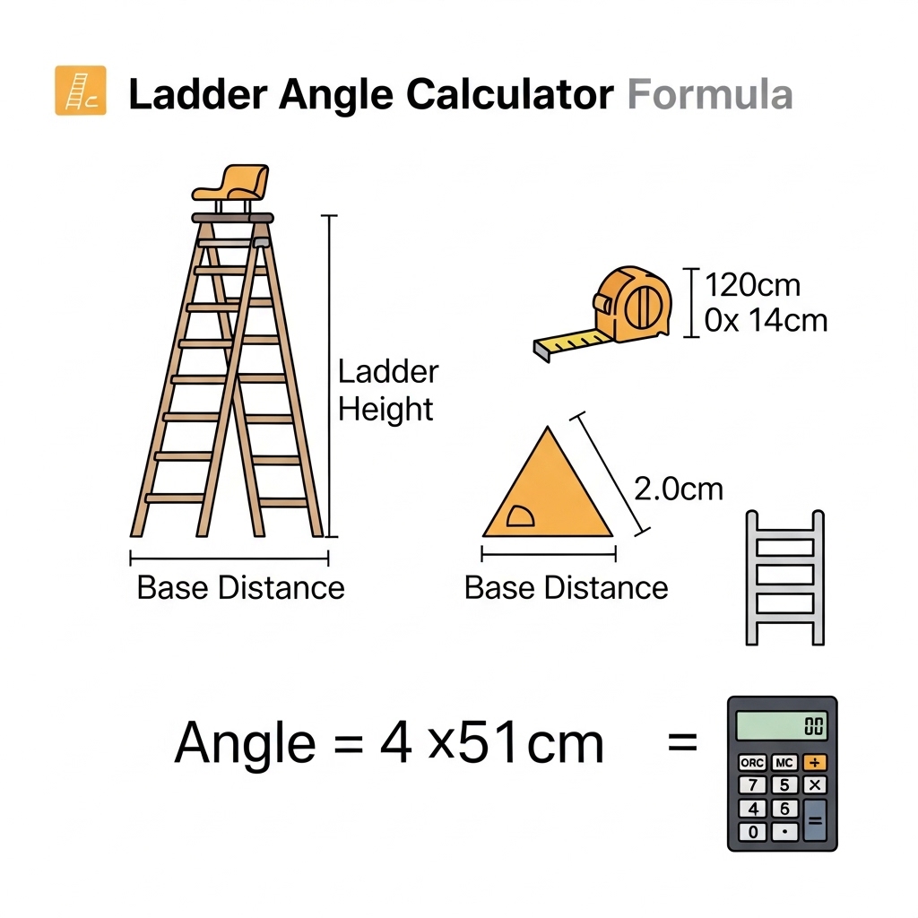 Ladder Calculation Ladder Angle Calculator | Safe Ladder Setup Angle Tool