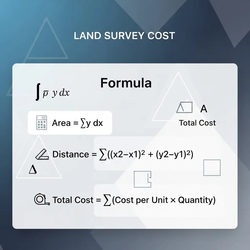 Land survey cost formula breakdown
